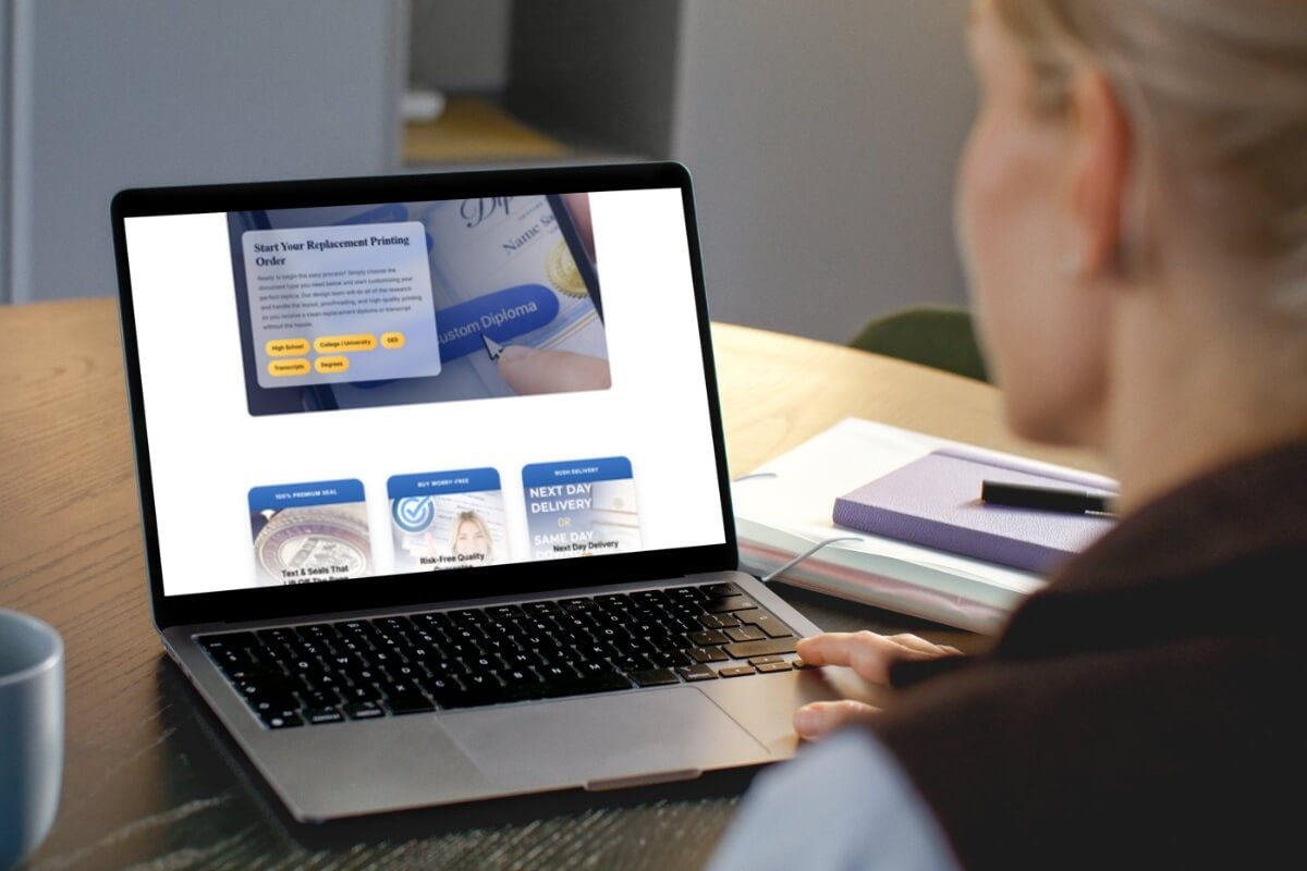 DiplomaPrints.com laptop